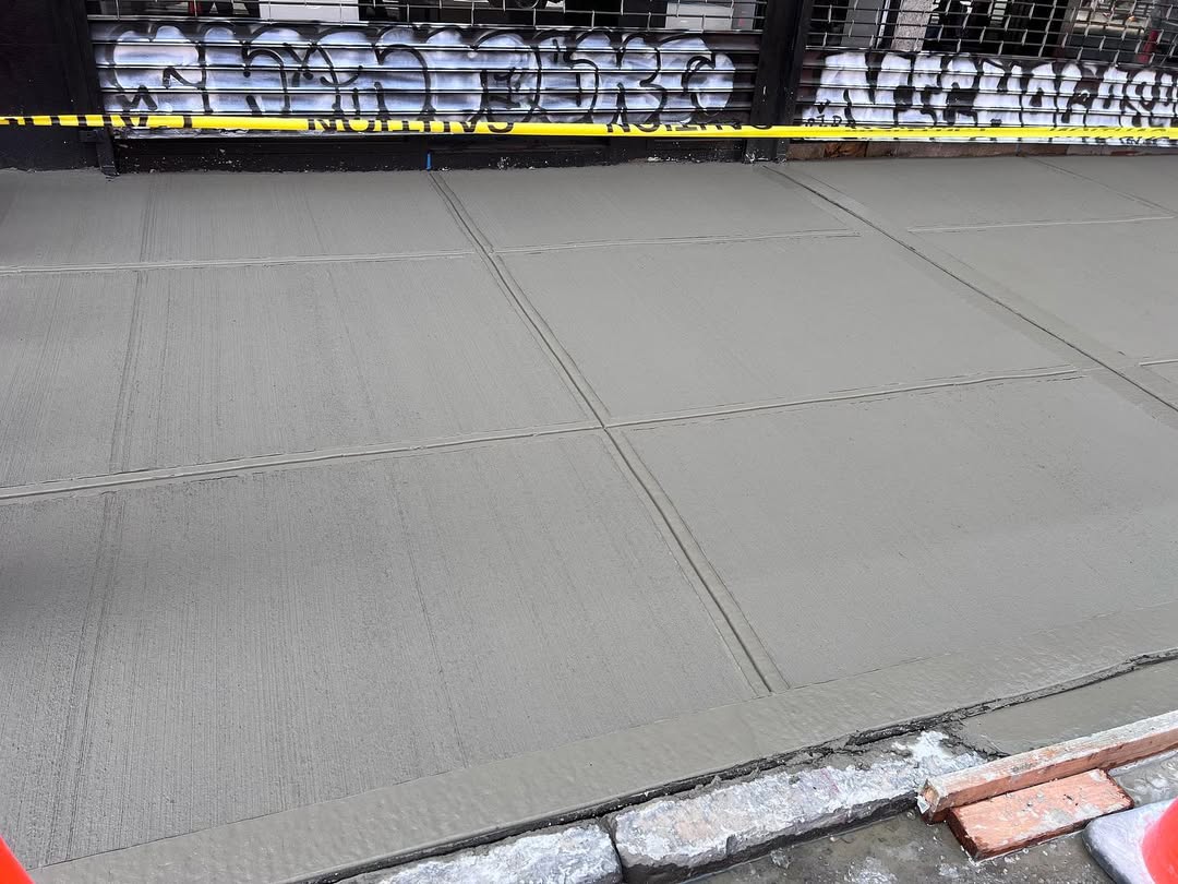 New steel face curb