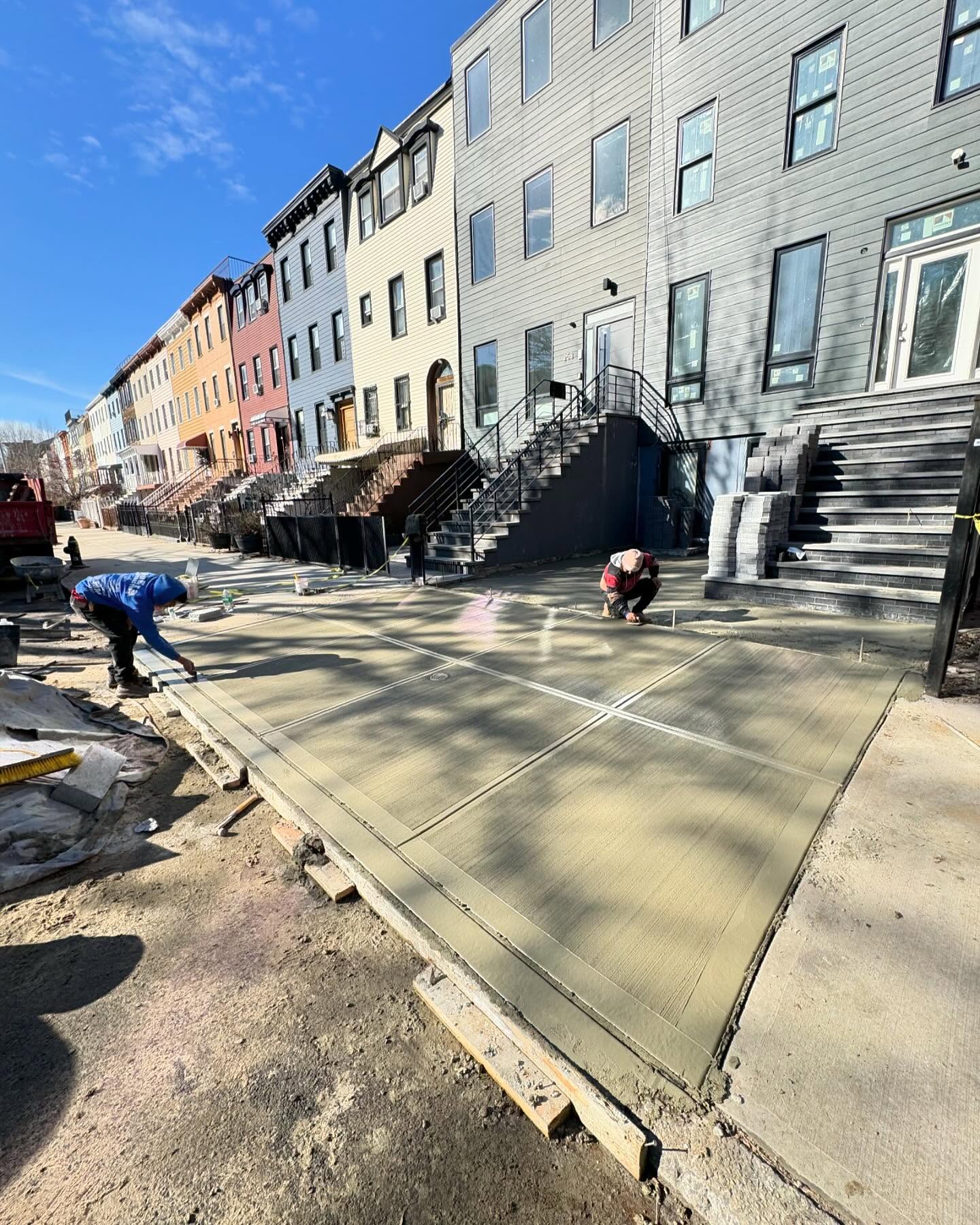 Concrete curb new formed in Staten island
