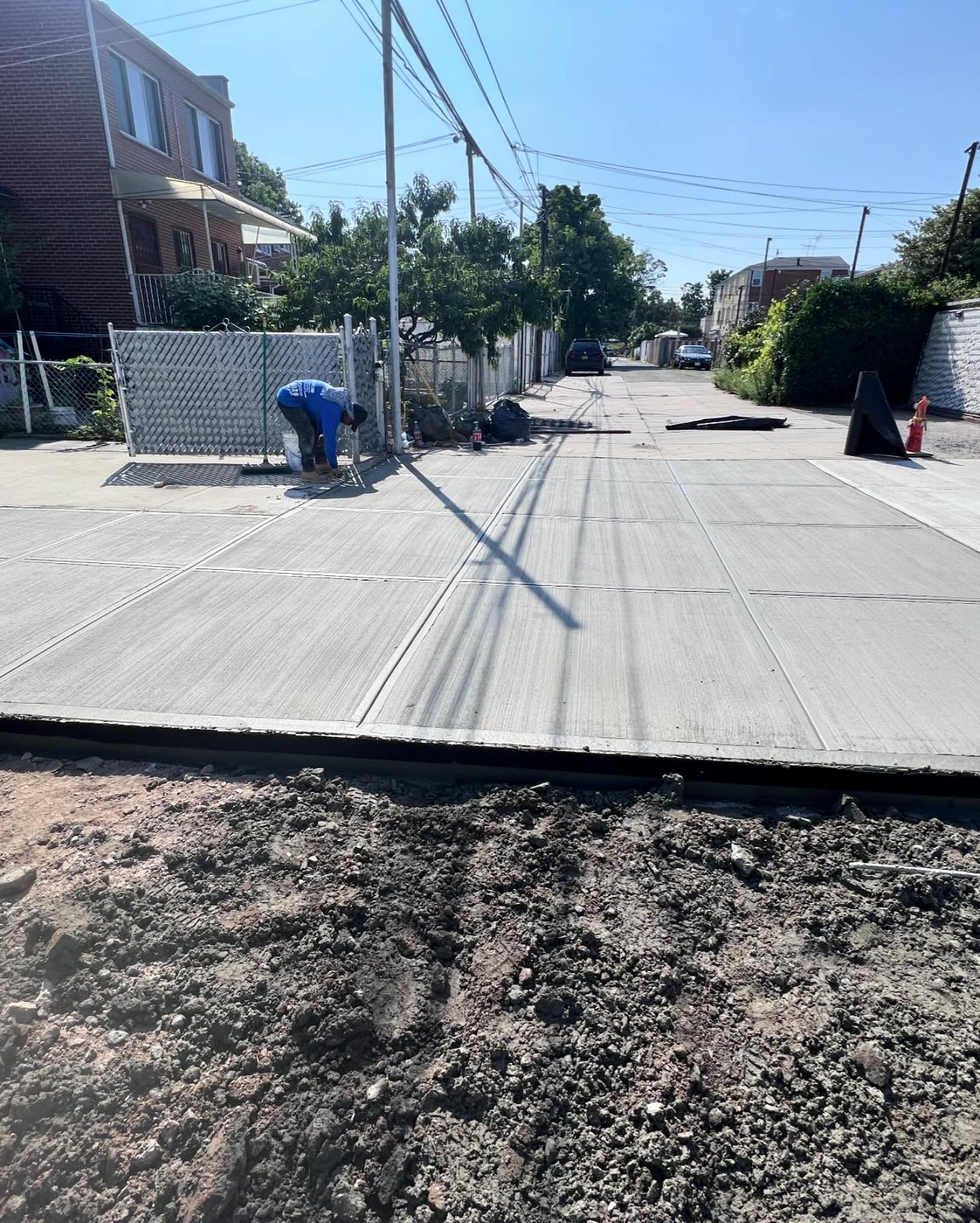Concrete curb new formed in Staten island